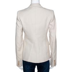 Joseph Beige Viscose Cotton Natte Watch Blazer M