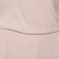 Joseph Peach Crepe Wrap Effect Scala Sheath Dress M