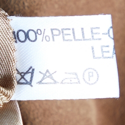 Pre Owned Joseph Brown Suede Box Pleated Maxi Skirt S