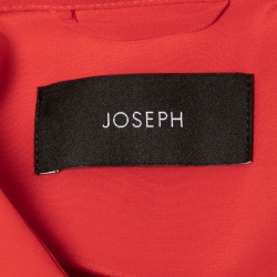 Pre Owned Joseph Red Silk Dold Shirt Dress M