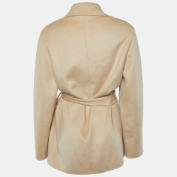 Joseph Beige Wool & Cashmere Cenda Double Face Coat S