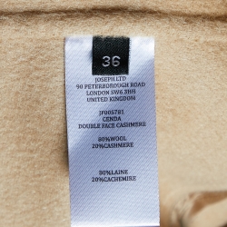 Joseph Beige Wool & Cashmere Cenda Double Face Coat S
