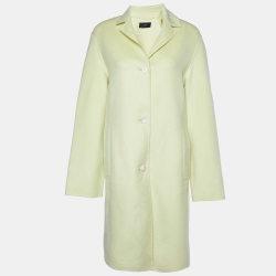 Lime Yellow Wool & Silk Caia Short Coat