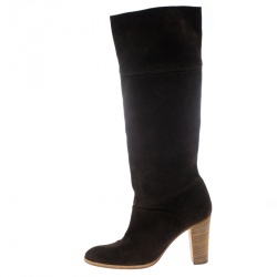 Pre Owned  Joseph Brown Suede Knee High Boots Size 39