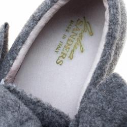 Joshua Sanders Grey Felt Bow Slip On Sneakers Size 37