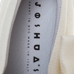 Joshua Sanders Off-white Canvas Bow Slip On Sneakers Size 38