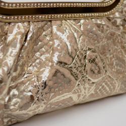 Judith Leiber Animal Sally Metallic Python Clutch