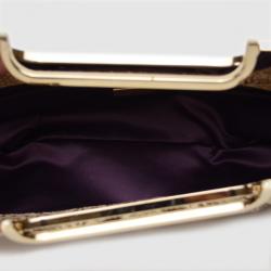 Judith Leiber Animal Sally Metallic Python Clutch