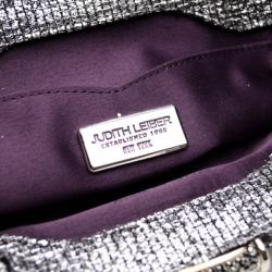 Judith Leiber Lina Metallic Tweed Crystal Clutch