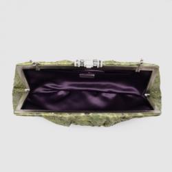 Judith Leiber Green Kadija Printed Python Clutch