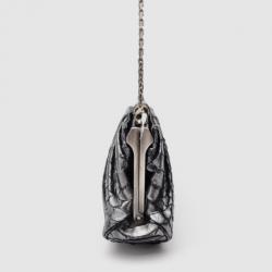 Judith Leiber Silver Constance Python Clutch