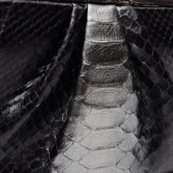 Judith Leiber Silver Constance Python Clutch