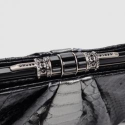 Judith Leiber Silver Constance Python Clutch
