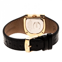 مملوكة مسبقًا Just Cavalli Black Rose Gold Plated Stainless Steel JC Logo 2H 7251160725 Women's Wristwatch 35 mm