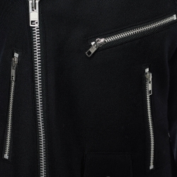 Junya Watanabe Comme des Garcons Black Wool Zip Detail Coat M