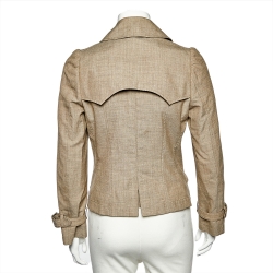 Junya Watanabe Comme des Garcons Beige Wool Double Breasted Blazer S