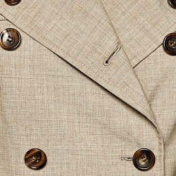 Junya Watanabe Comme des Garcons Beige Wool Double Breasted Blazer S