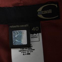 Pre Owned Just Cavalli Metallic Brown Pant Suit S