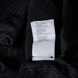 Pre Owned Just Cavalli Black Lace Panel Detail Long Sleeve Tricot Mesh Blouse S