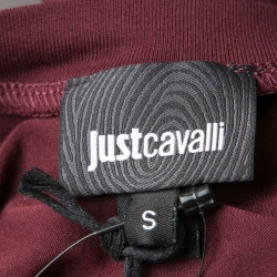 Pre Owned Just Cavalli Maroon Printed Oversized T-Shirt S