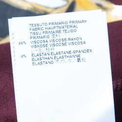 Pre Owned Just Cavalli Maroon Printed Oversized T-Shirt S