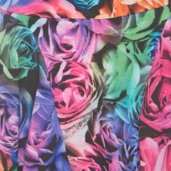 Pre Owned Just Cavalli Multicolor Rose Printed Flared Circular Skirt S