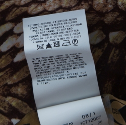 Pre Owned Just Cavalli Brown Snake Print Silk Satin Flared Maxi Skirt M 