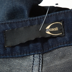 Pre Owned Just Cavalli Blue Dark Wash Denim Heart Patch Detail Jeans M