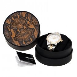 Pre Owned ساعة يد نسائية جست كافالي JC1L006M0125 ستانلس ستيل لون ذهب أبيض فضية 36 مم