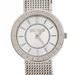 Pre Owned ساعة يد جست كافالي 7253532503 ستانلس ستيل فضية 34 مم