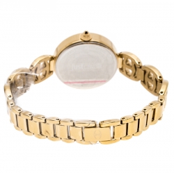 مملوكة مسبقًا Just Cavalli Champagne Gold Stainless Steel Macrame Women's Wristwatch 28 mm