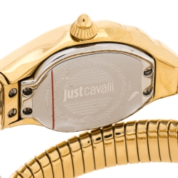 Pre Owned ساعة يد نسائية جست كفالي Serpent JC1L001M0026 ستانلس ستيل مطلي ذهب أصفر صدف 22 مم