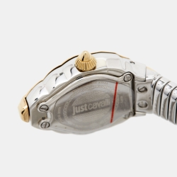 مملوكة مسبقًا Just Cavalli Silver Two-Tone Stainless Steel Glam Chic JC1L073M0045 Women's Wristwatch 22 mm