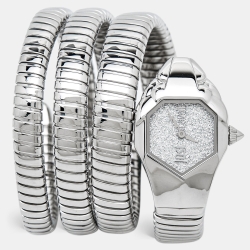 Glitter Silver Stainless Steel Glam Chic Snake JC1L115M0015 Women's Wristwatch 22