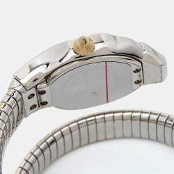 مملوكة مسبقًا Just Cavalli Champagne Two-Tone Stainless Steel Glam Chic Snake JC1L001M0035 Women's Wristwatch 22 mm