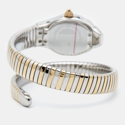 مملوكة مسبقًا Just Cavalli Champagne Two-Tone Stainless Steel Glam Chic Snake JC1L001M0035 Women's Wristwatch 22 mm