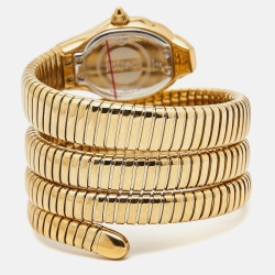 Just Cavalli Glittered Champagne Gold Plated Stainless Steel Glam Chic JC1L115M0025 Women's Wristwatch 22 mm