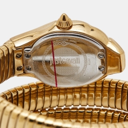 Just Cavalli Glittered Champagne Gold Plated Stainless Steel Glam Chic JC1L115M0025 Women's Wristwatch 22 mm