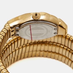 Just Cavalli Glittered Champagne Gold Plated Stainless Steel Glam Chic JC1L115M0025 Women's Wristwatch 22 mm
