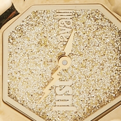 Just Cavalli Glittered Champagne Gold Plated Stainless Steel Glam Chic JC1L115M0025 Women's Wristwatch 22 mm