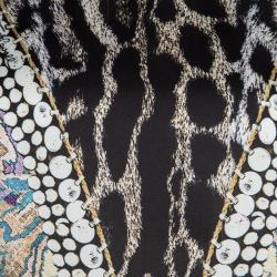 Pre Owned Just Cavalli Multicolor Printed Short Sleeve Top S