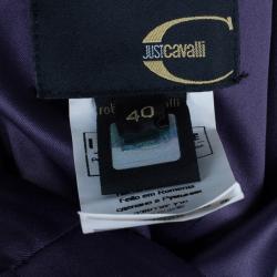 Pre Owned Just Cavalli Satin Purple Gown S