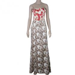 مملوكة مسبقًا Just Cavalli Floral/Animal Print Maxi Dress M