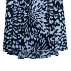 Pre Owned Just Cavalli Abstract Print Halterneck Evening Gown S