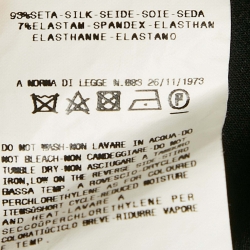 Pre Owned Just Cavalli Black Silk Smocked V-Neck Top M