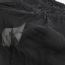 Pre Owned Just Cavalli Black Silk Smocked V-Neck Top M