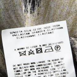 Pre Owned Just Cavalli Animal Printed Ruffle Detail Long Sleeve Blouse M