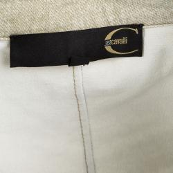 Pre Owned Just Cavalli Beige Washed Denim Button Front Jacket M