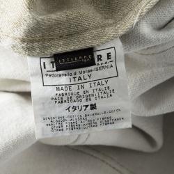 Pre Owned Just Cavalli Beige Washed Denim Button Front Jacket M