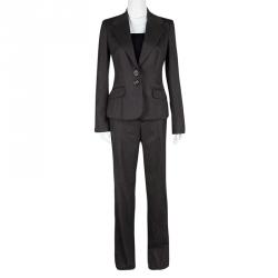 Pre Owned Just Cavalli Metallic Brown Pant Suit M